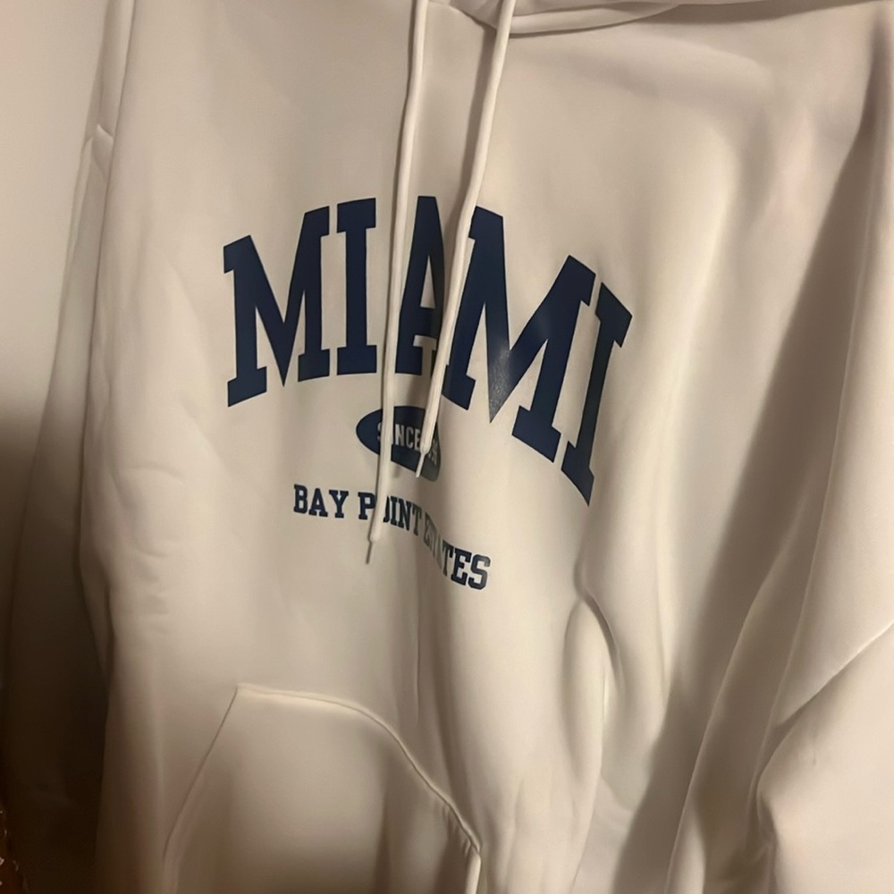 White Miami hoodie brand new